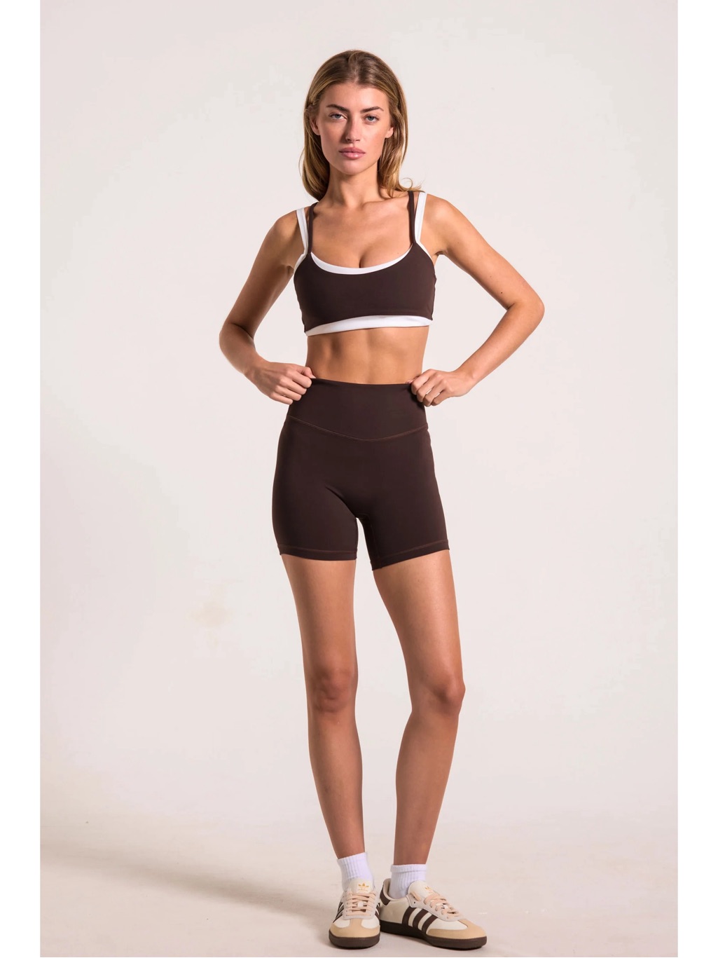 Nwt Form Core Shorts In Espresso Brown Cocoa Biker Athletic Buttery Basics Soft — image 2 of 7